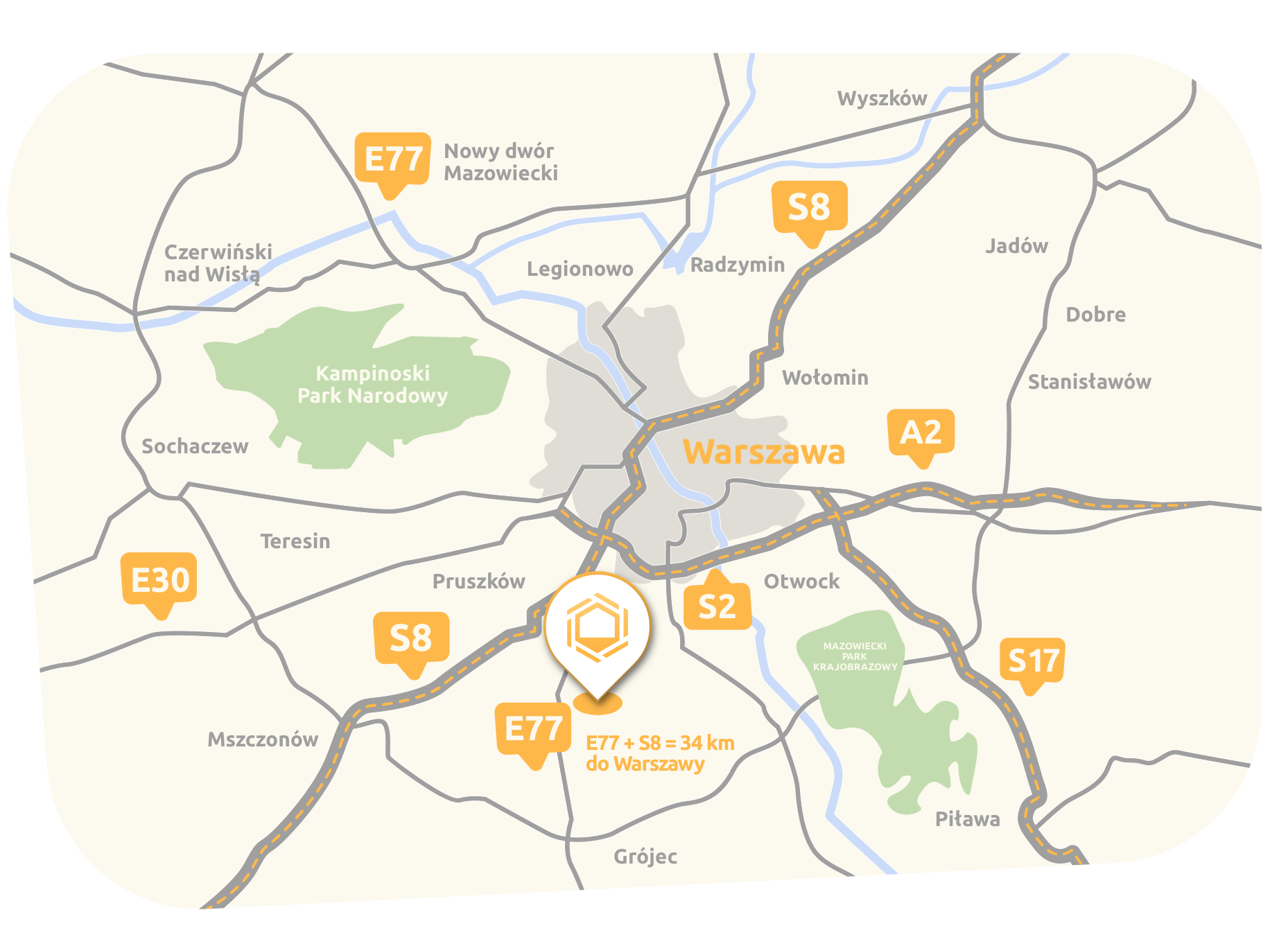 mapa okolicy osiedla domów